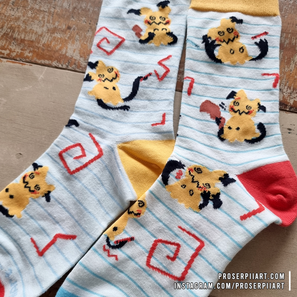 Cotton Mimikyu Inspired Socks