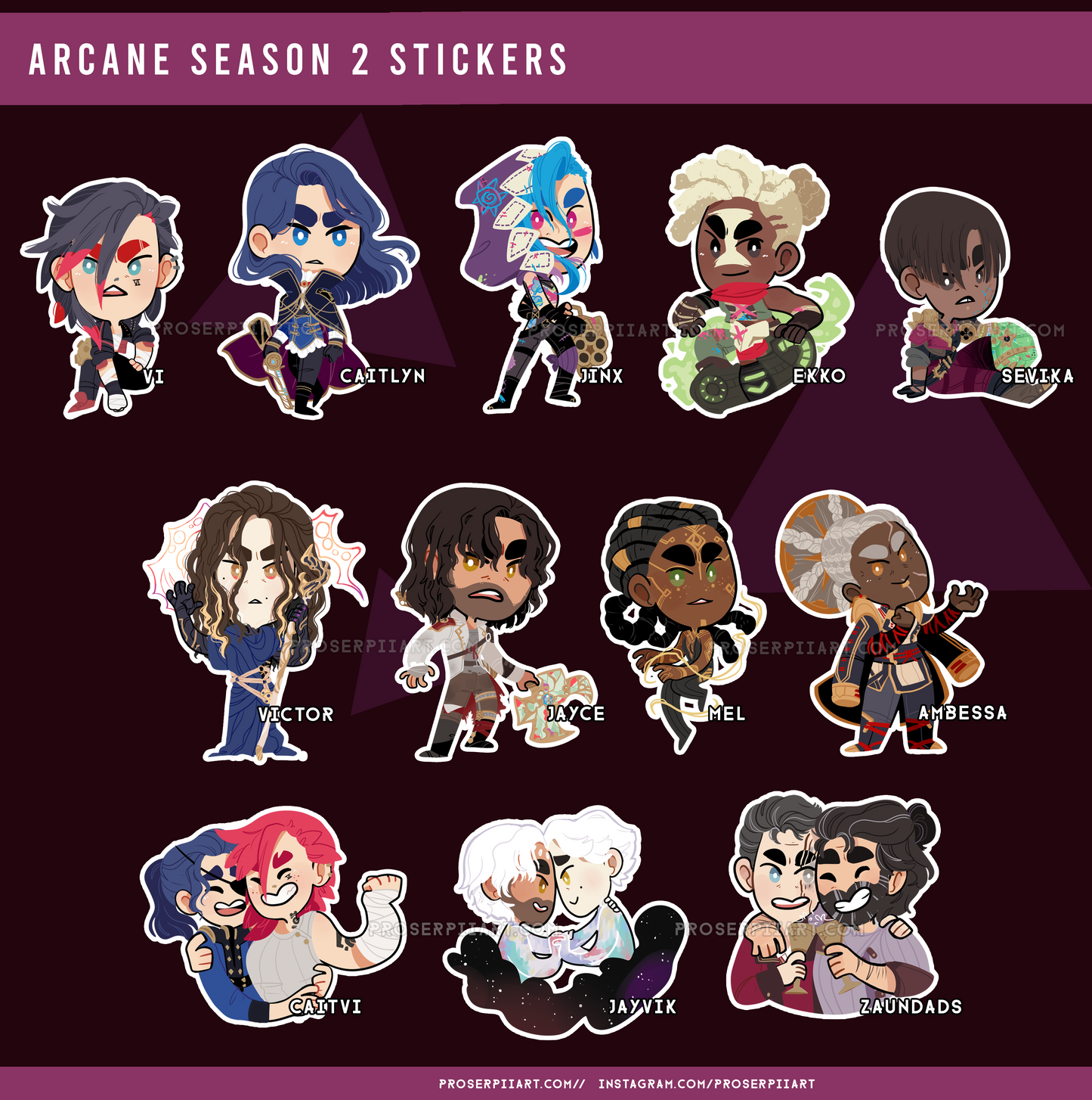 Arcane Season 2 Stickers