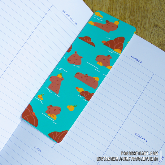 Capybara Bathtime Bookmark