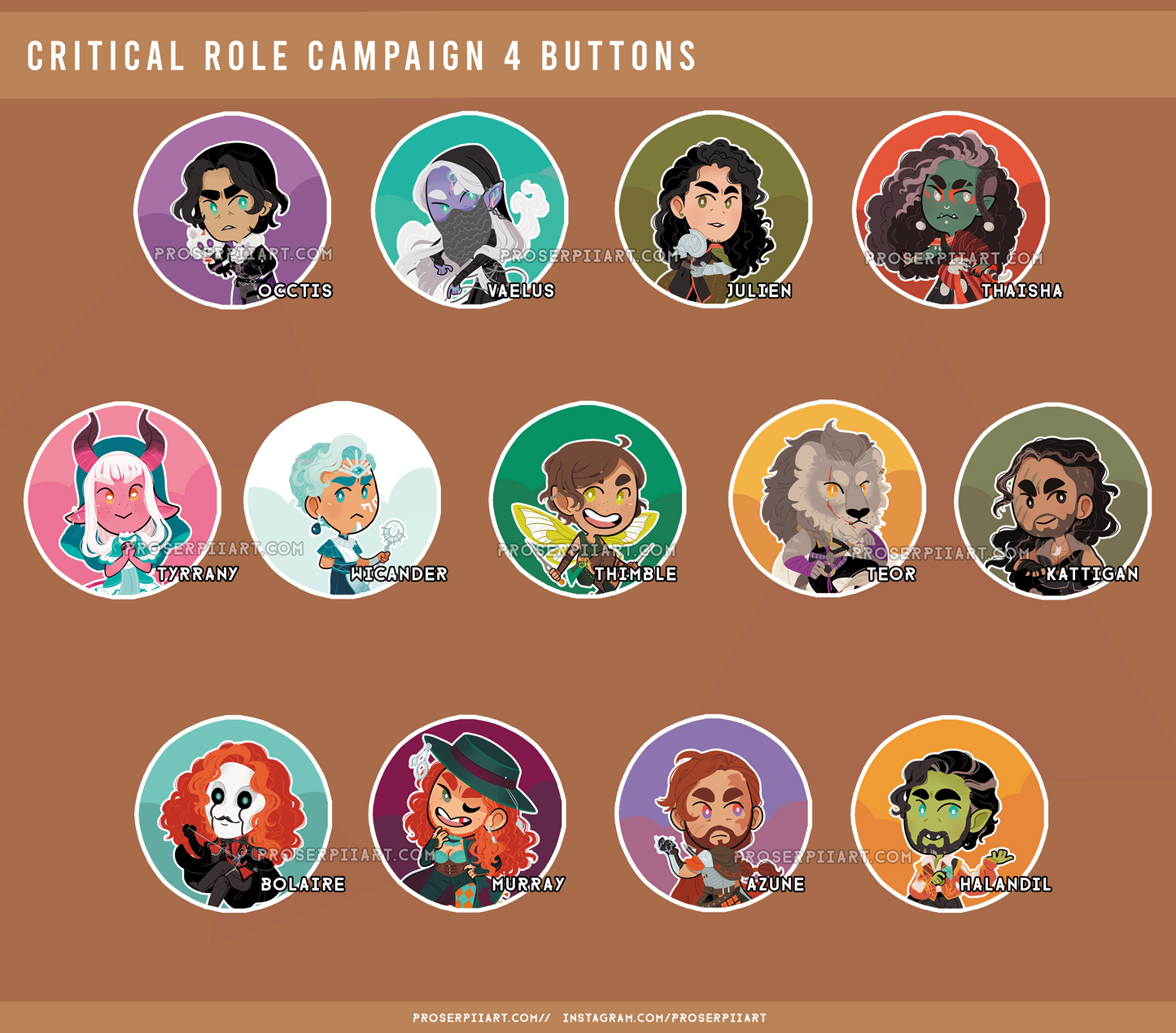 Critical Role Campaign 4 Buttons