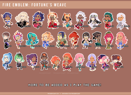 PREORDERS: Fire Emblem Fortune's Weave stickers