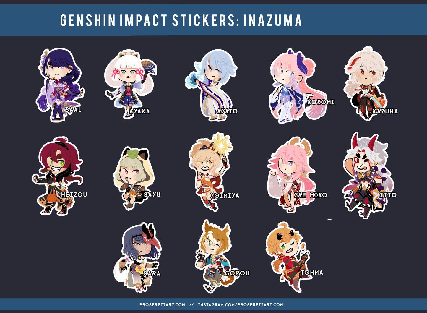 Genshin Impact Stickers