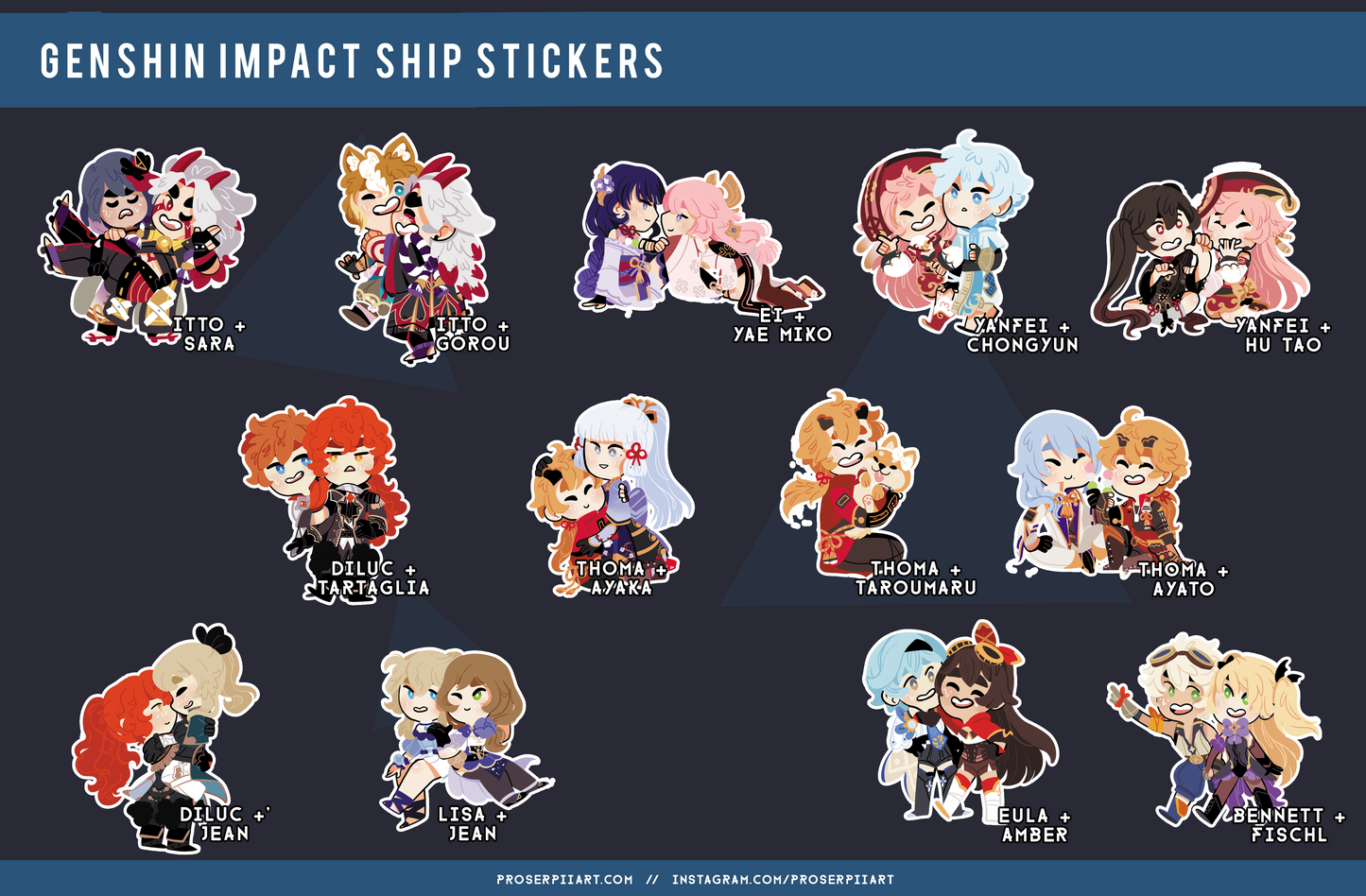 Genshin Impact Ship Stickers