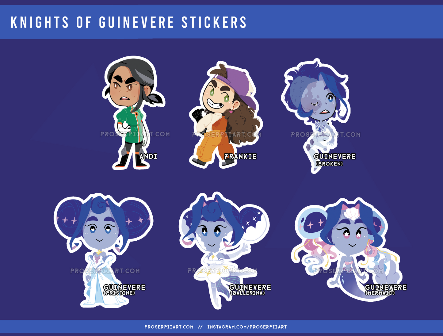Knights of Guinevere Stickers