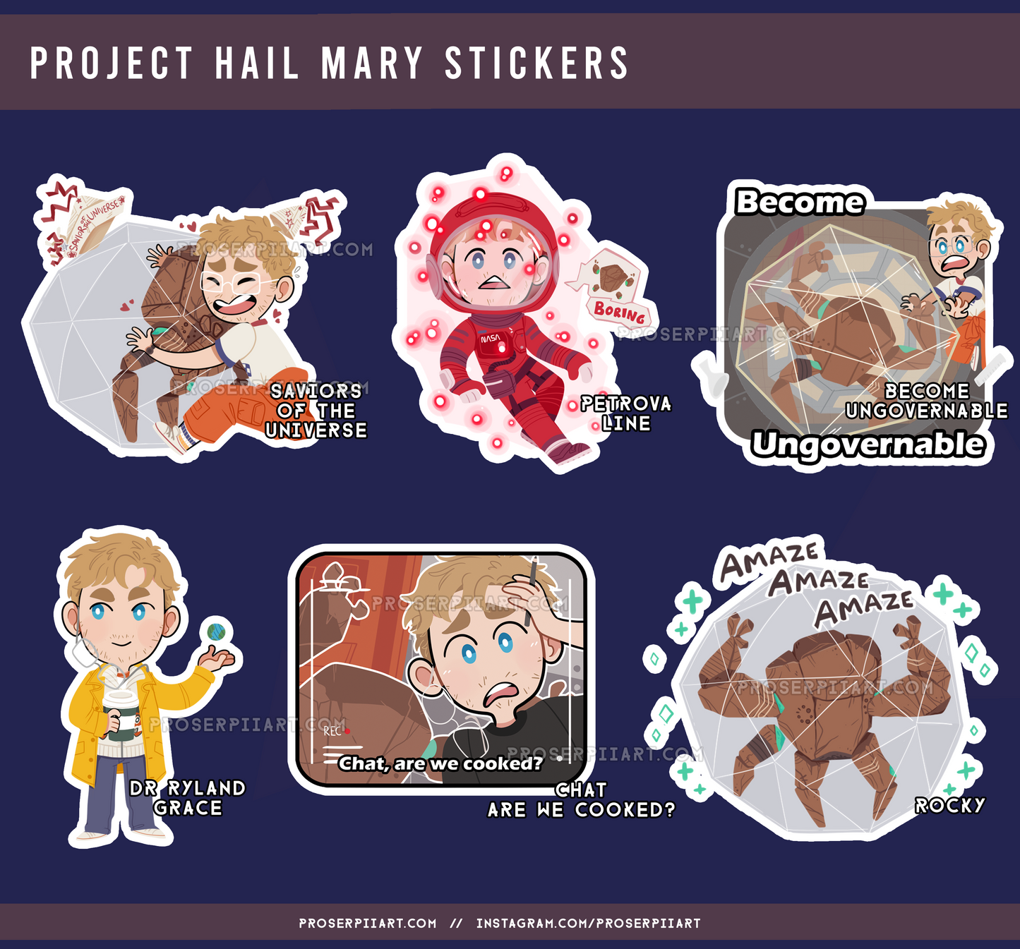 Project Hail Mary Stickers