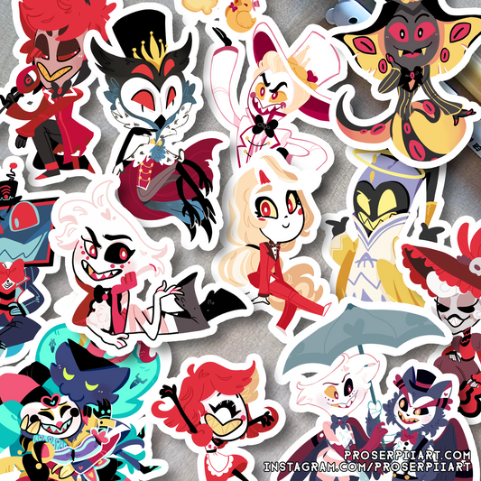 Hazbin Hotel and Helluva Boss Stickers