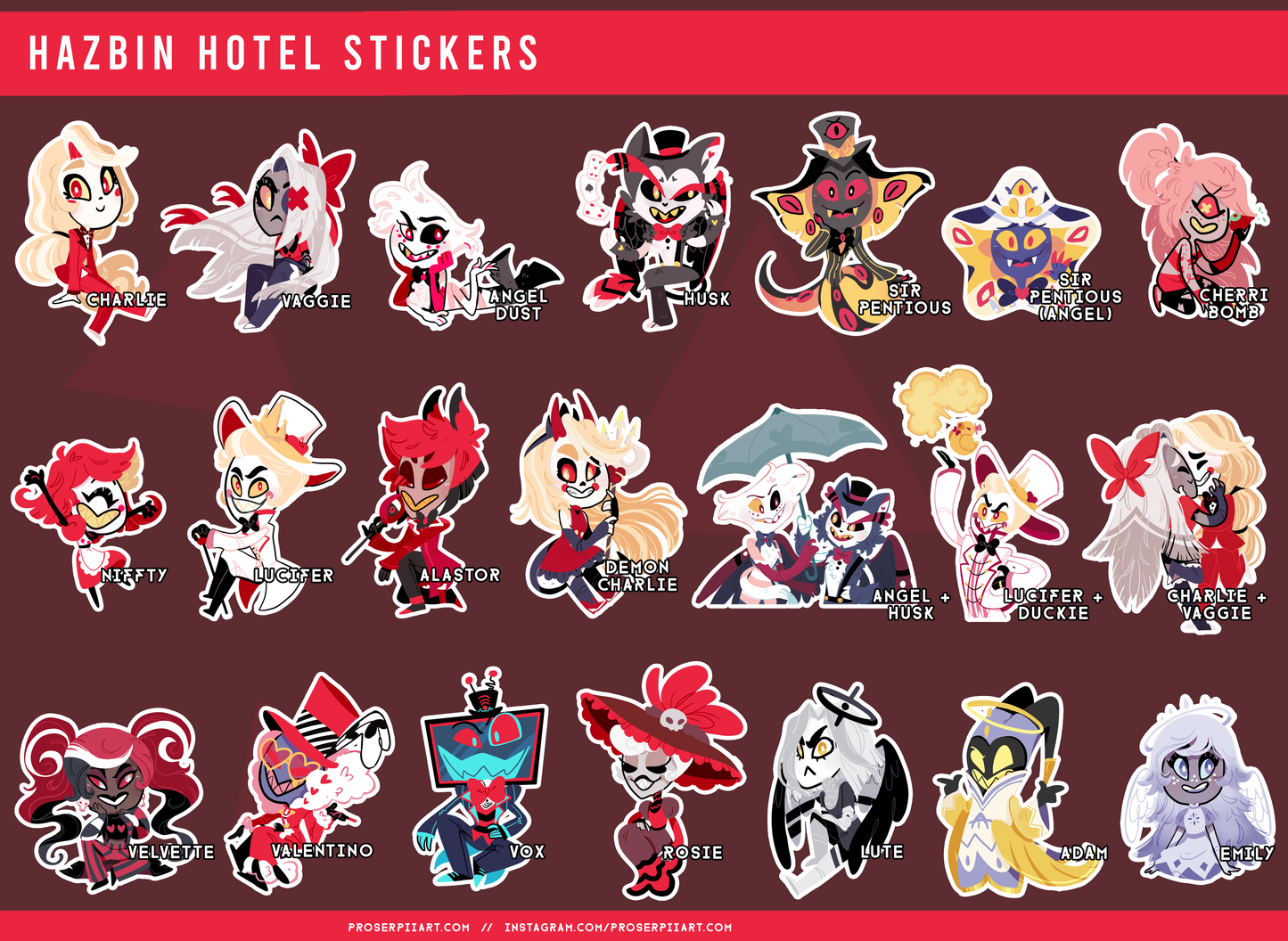 Hazbin Hotel and Helluva Boss Stickers