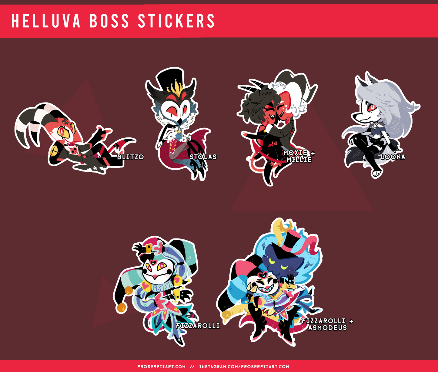 Hazbin Hotel and Helluva Boss Stickers