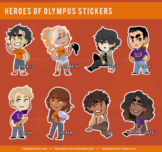 Heroes of Olympus Stickers