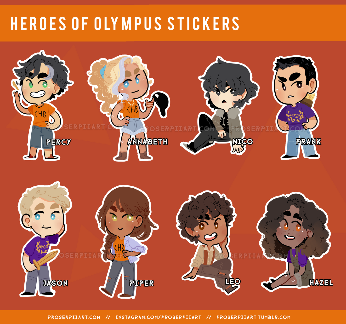 Heroes of Olympus Stickers