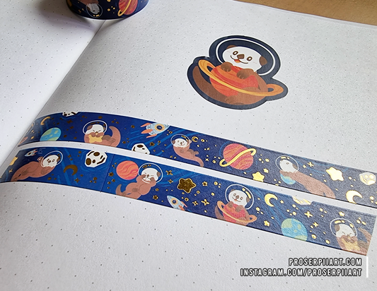 Otter Space Gold Foil Washi Tape