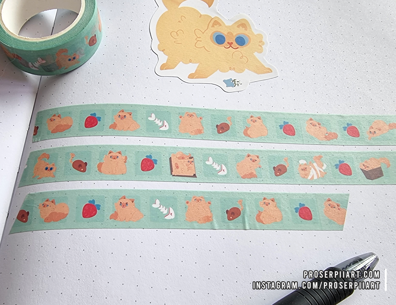 Poes the Ragdoll Cat Washi Tape