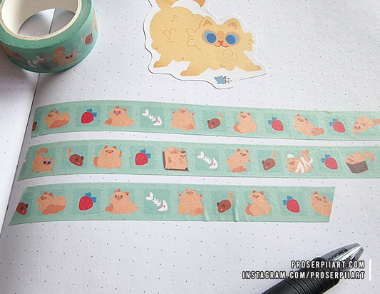Poes the Ragdoll Cat Washi Tape