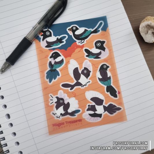 Magpie Treasures Transparent Sticker Sheets