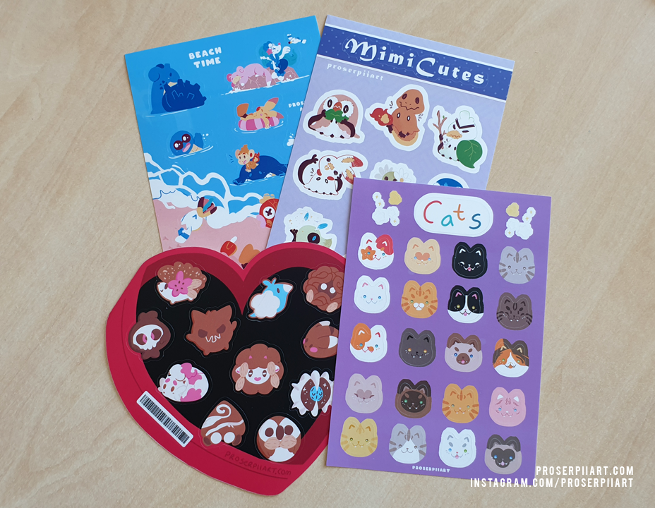 Pokemon Bonbons Vinyl Sticker Sheets