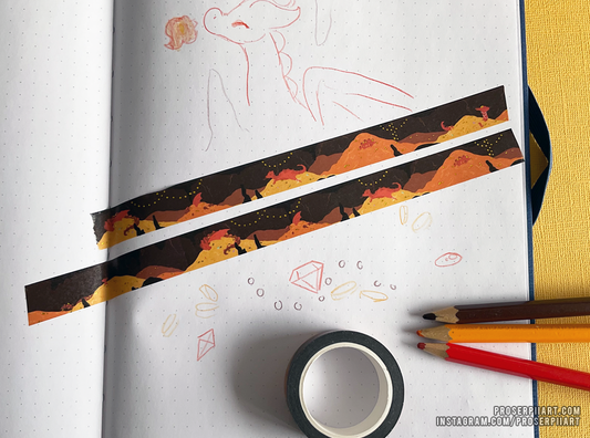 Sleepy Dragons Washi Tape