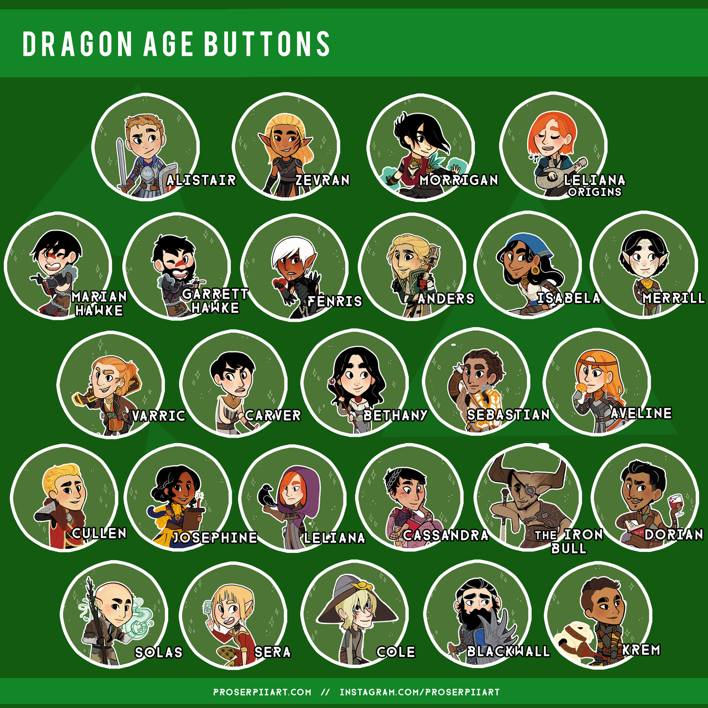 Dragon Age Buttons