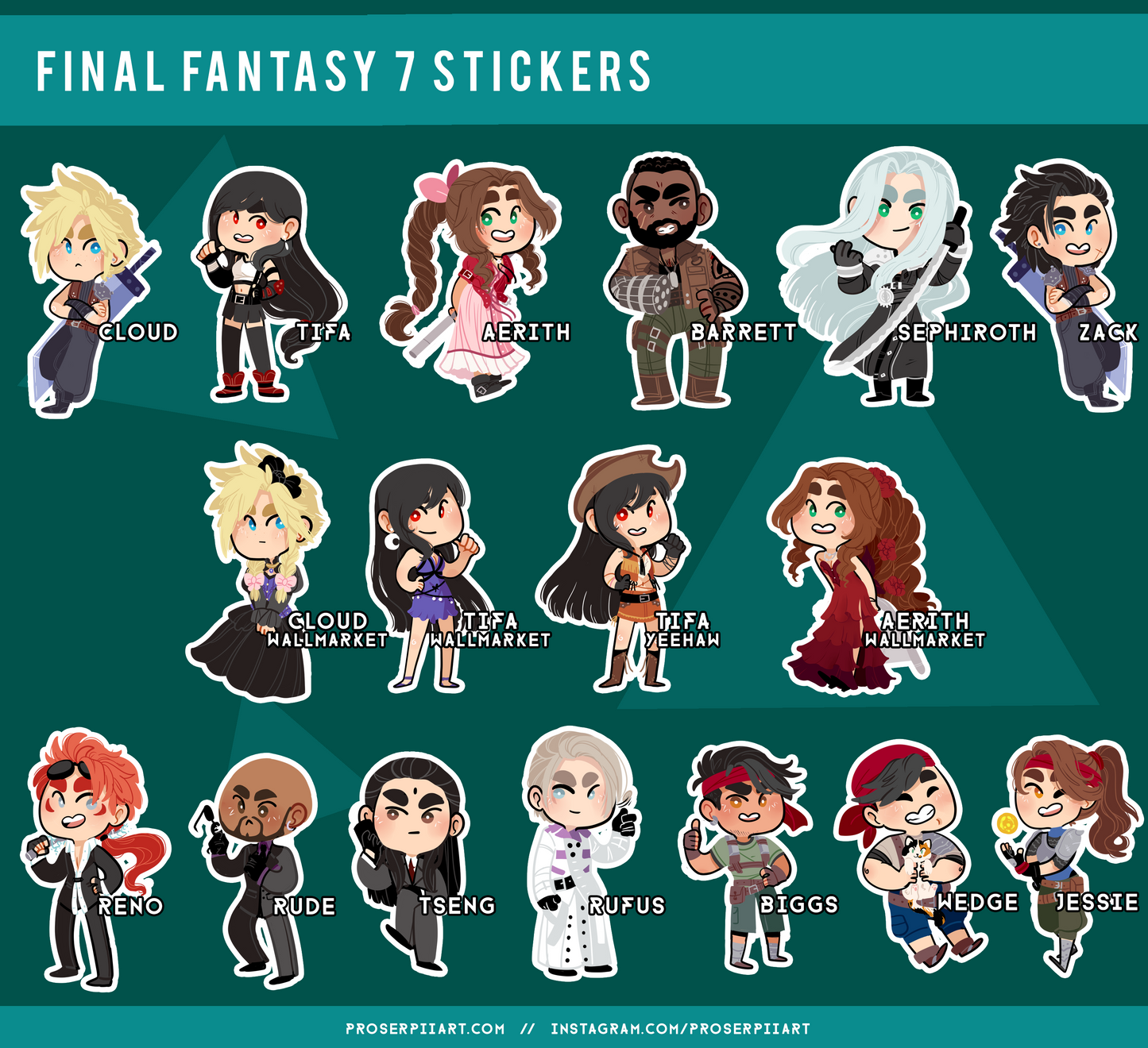 Final Fantasy VII Remake Stickers