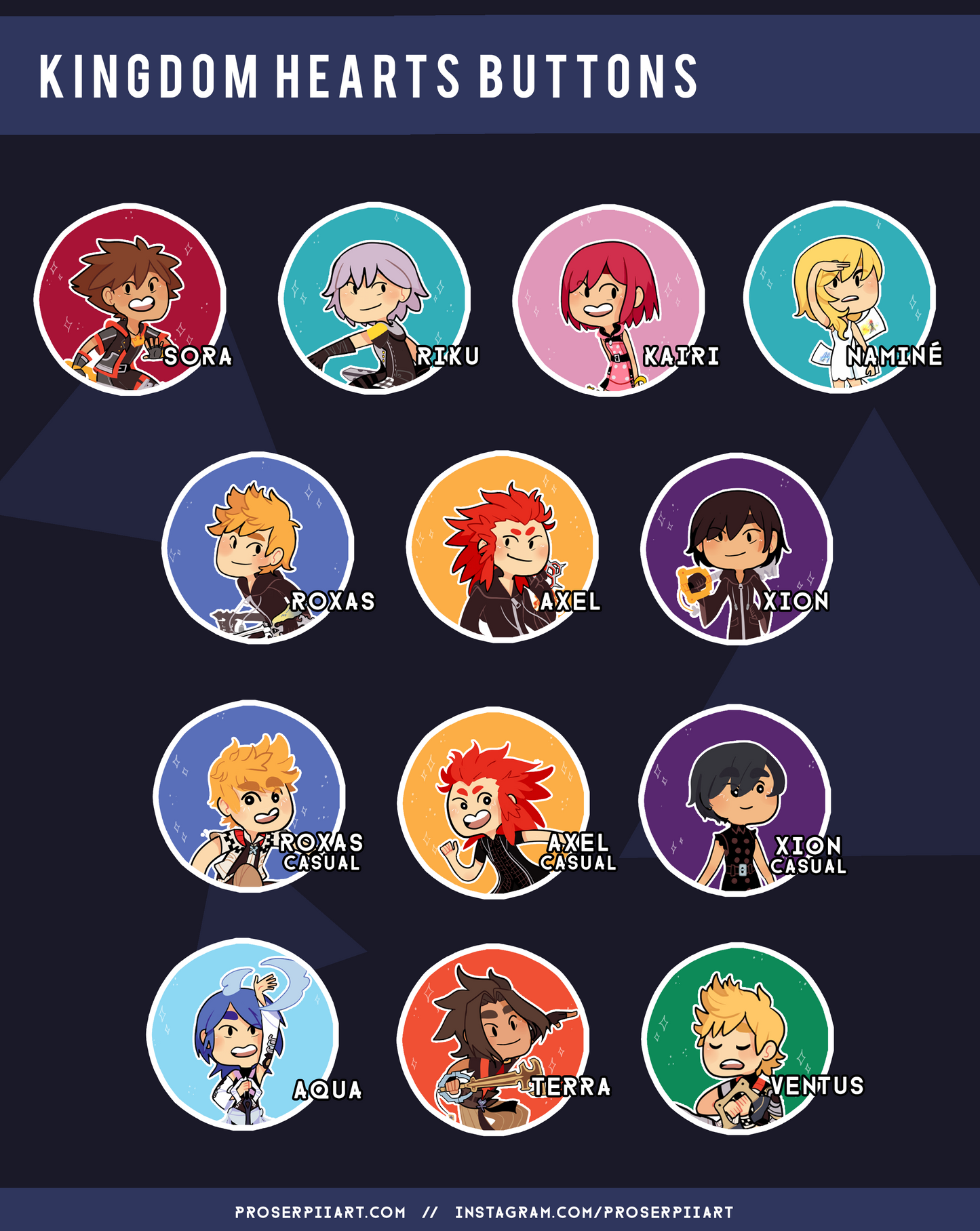 Kingdom Hearts Buttons