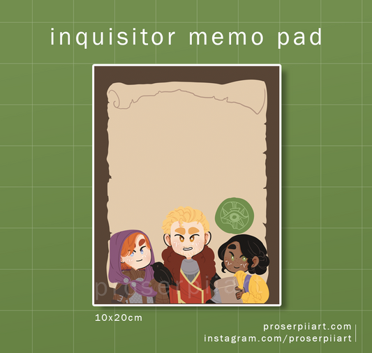 Dragon Age Inquisitor Report Memo Pad