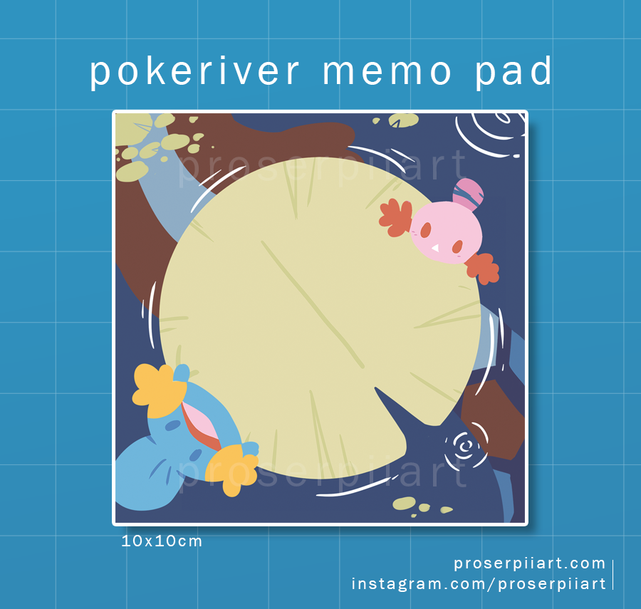Pokemon Biomes: River Memo Pad