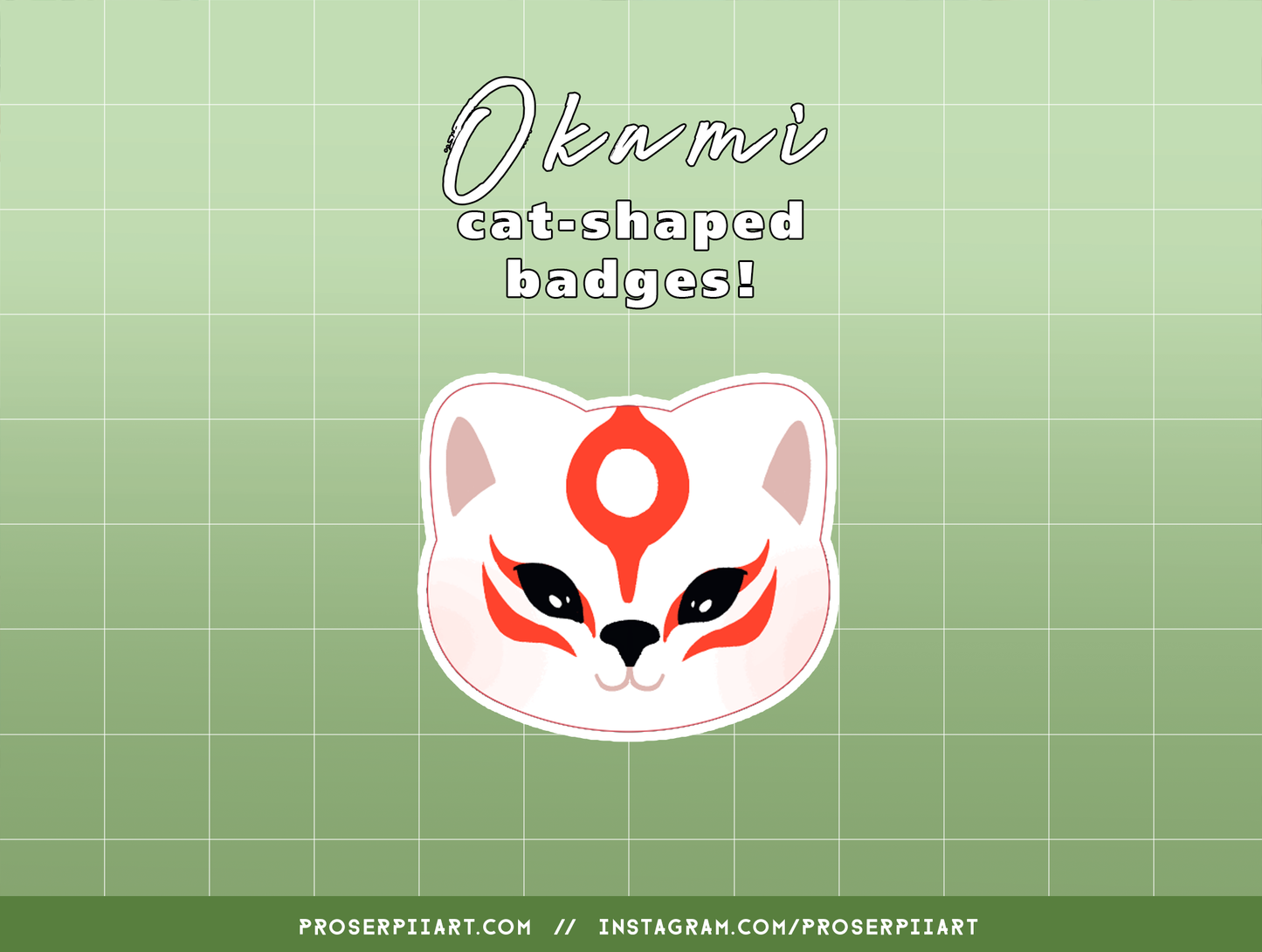 Okami Amaterasu Cat-Shaped Button