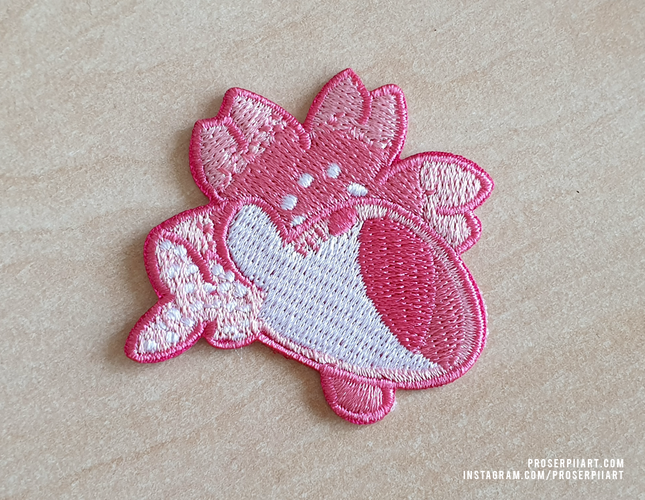 Sakura Whale Shark Iron-On Patch