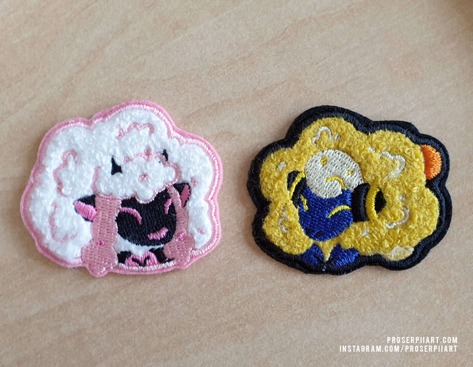 Wooloo and Mareep Iron-On Patches