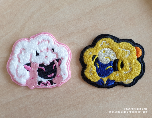 Wooloo and Mareep Iron-On Patches