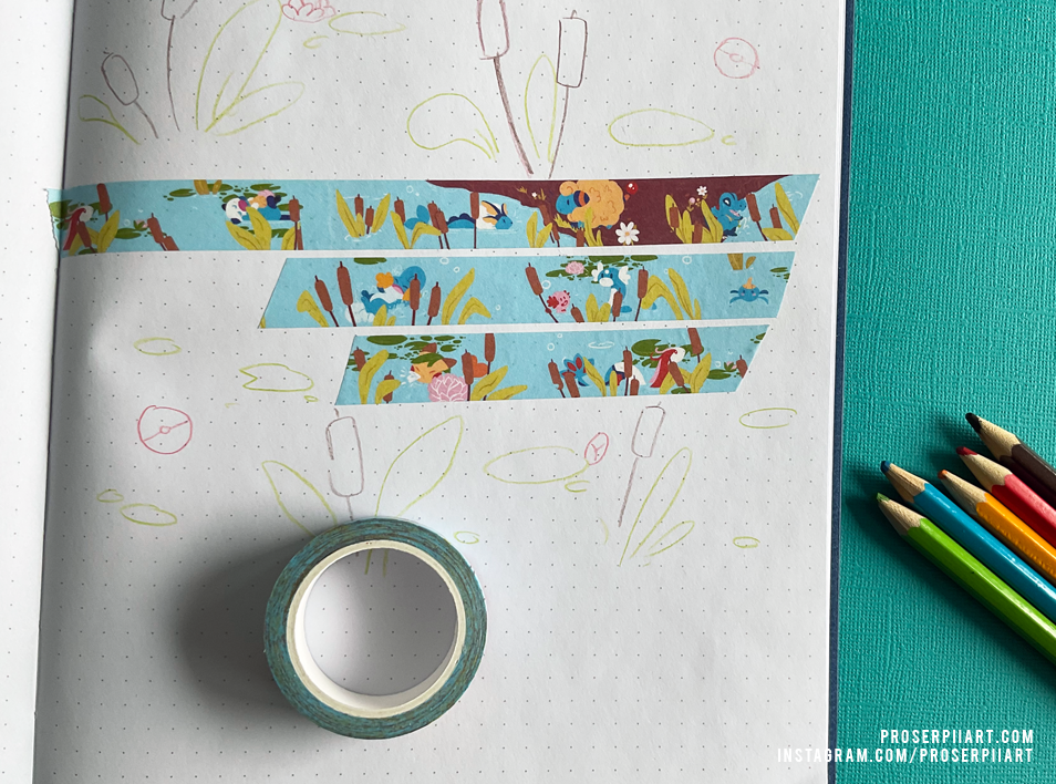 Pokemon Biomes: River Washi Tape