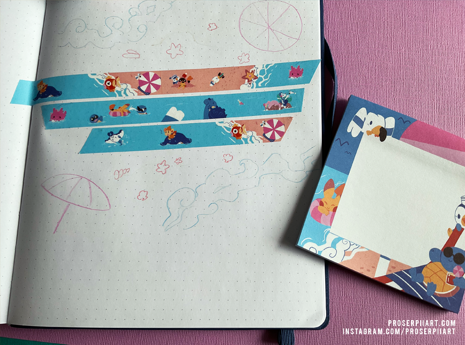 Pokemon Biomes: Beach Washi Tape