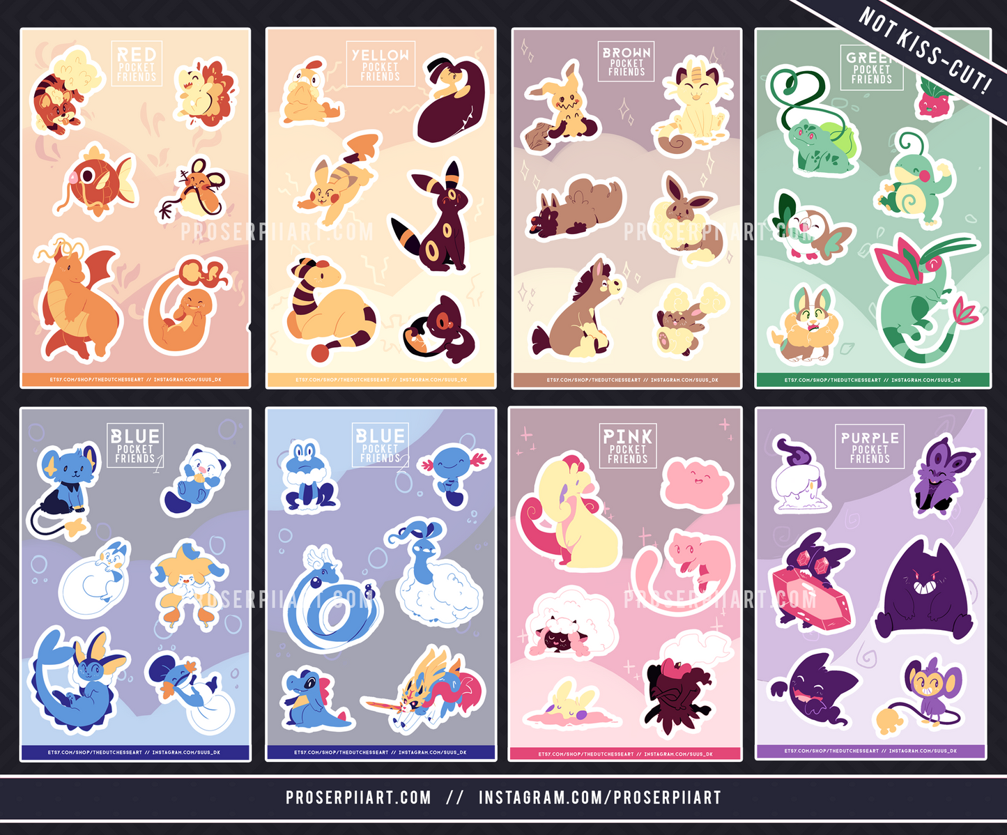 Pokemon Sticker Sheets // - Not Kiss-Cut! -