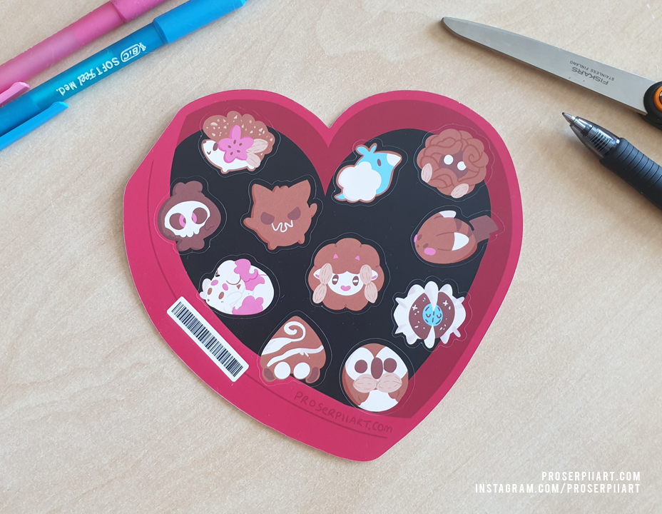 Pokemon Bonbons Vinyl Sticker Sheets