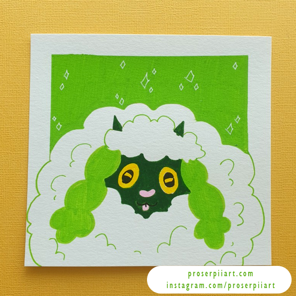 Pokemon Wooloo Original Posca Painting