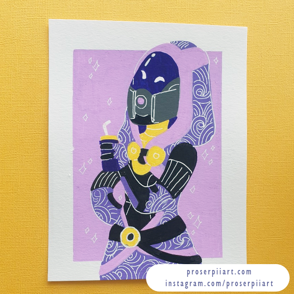 Mass Effect Tali Original Posca Painting