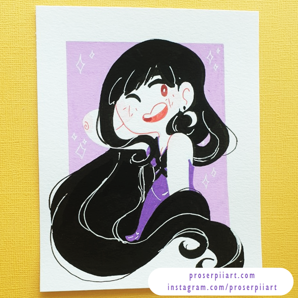 Final Fantasy Tifa Original Posca Painting