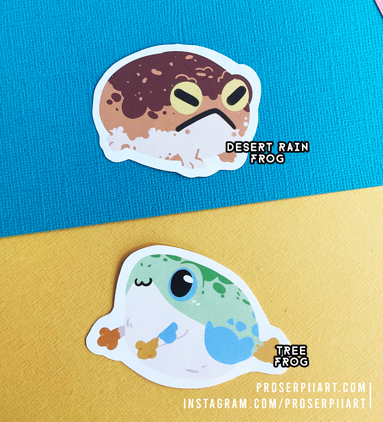 Desert Rain Frog and Tree Frog Sticker Set!