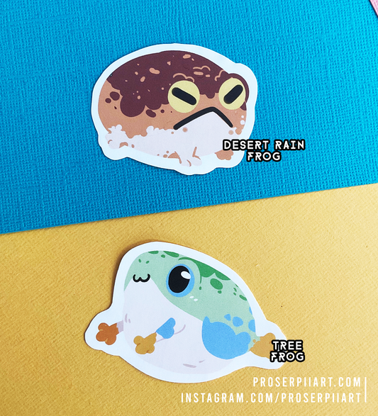 Desert Rain Frog and Tree Frog Sticker Set!