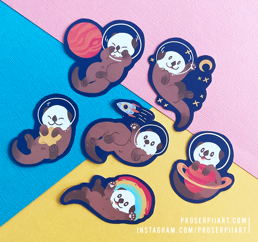 Otter Space Stickers