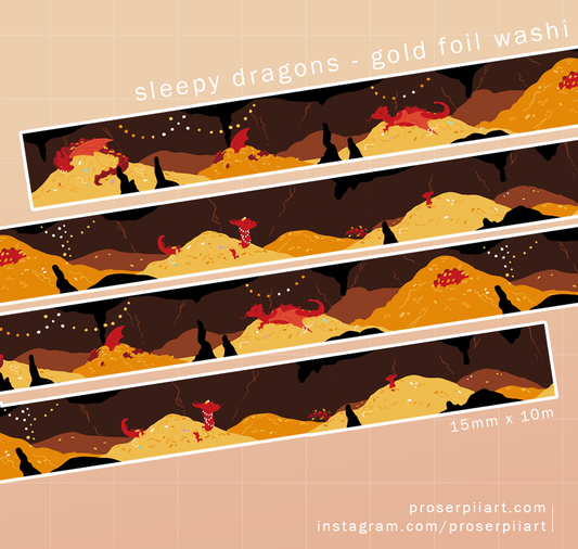 Sleepy Dragons Washi Tape