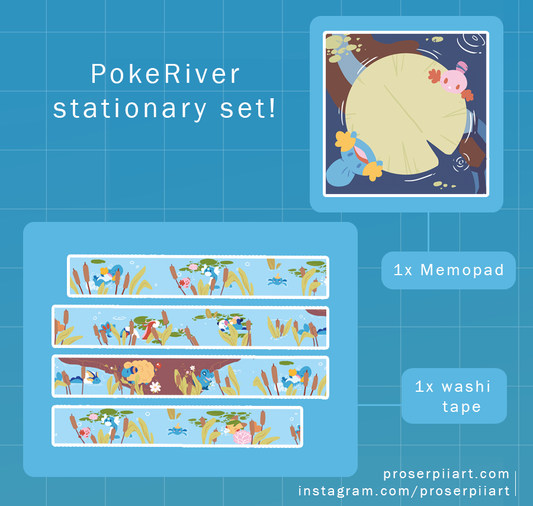 Pokemon Biomes: River Memo Pad
