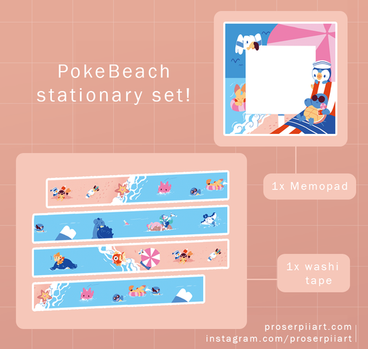 Pokemon Biomes: Beach Memo Pad