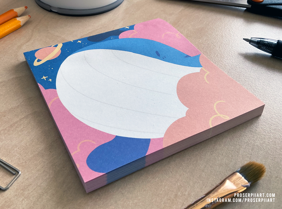 Space Whale Memo Pad