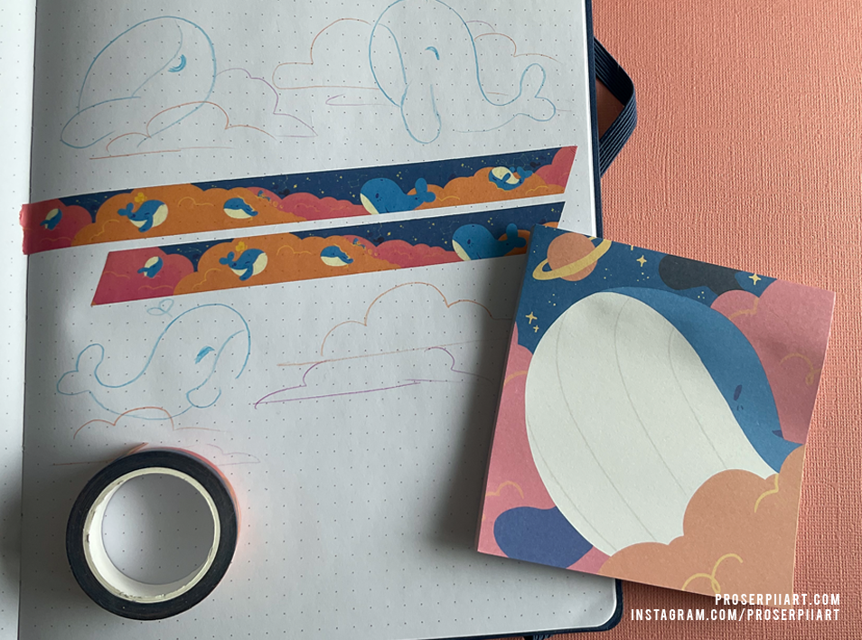 Space Whales Washi Tape