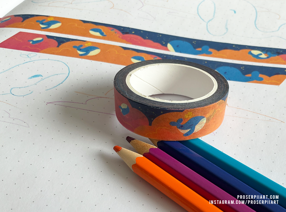 Space Whales Washi Tape