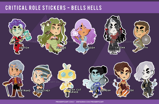 Critical Role Stickers - Mighty Nein and Bells Hells