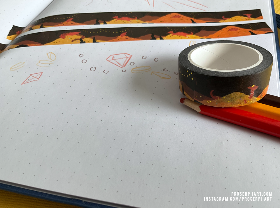 Sleepy Dragons Washi Tape