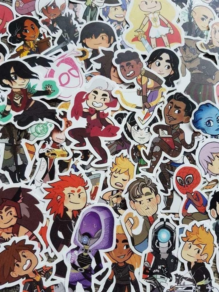 Custom stickers! ~8cm / Original Characters, D&D OC, personal portrait, or any fandom character welcome!