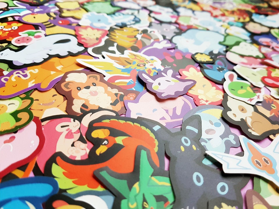Pokemon Themed Mystery Sticker Pack - 8 Stickers!