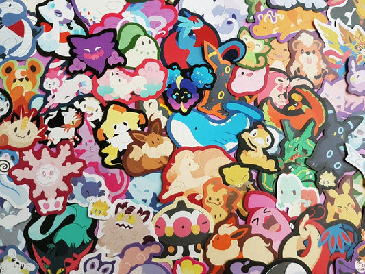 Pokemon Themed Mystery Sticker Pack - 8 Stickers!